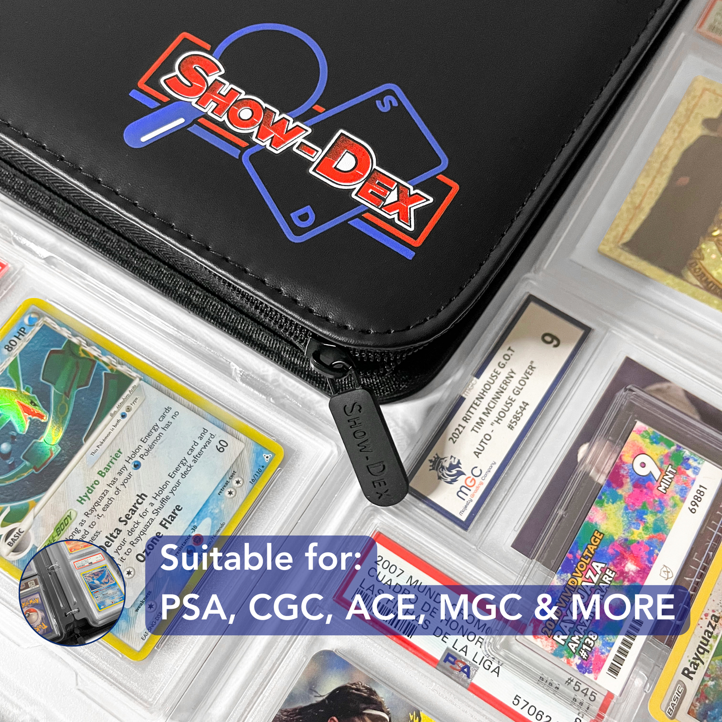 Show-Dex Graded Card Zip Binder & Pages