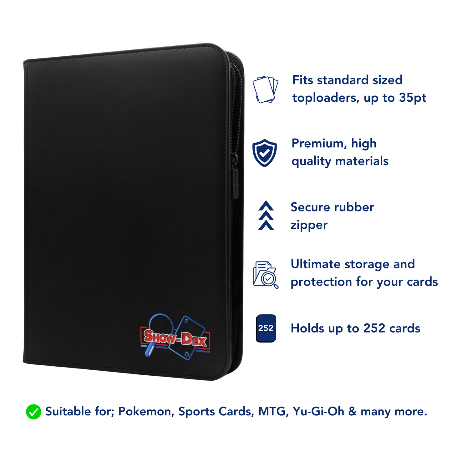 Show-Dex Pro Premium Toploader Binder 9-Pocket