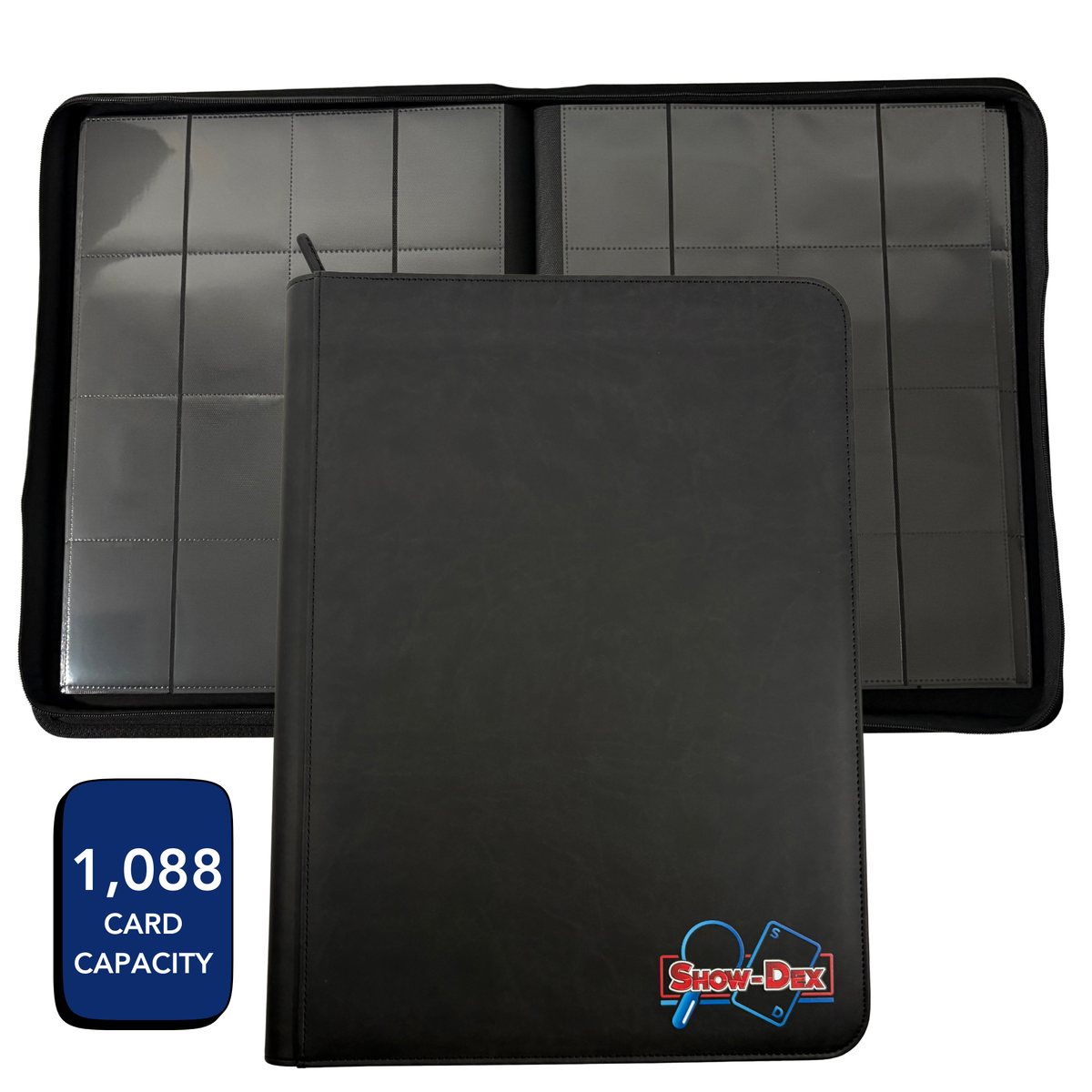 Show-Dex 16 Pocket Trading Card Zip Binder 1,088 Card Capacity