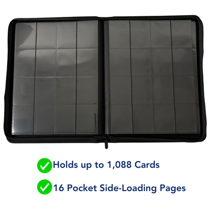 Show-Dex 16 Pocket Trading Card Zip Binder 1,088 Card Capacity