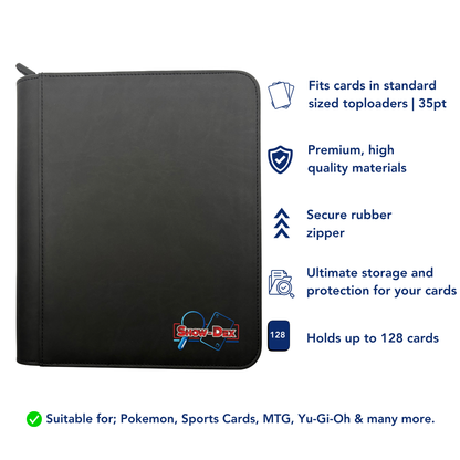 Show-Dex Premium Toploader Binder 4 Pocket - Holds 128 Cards