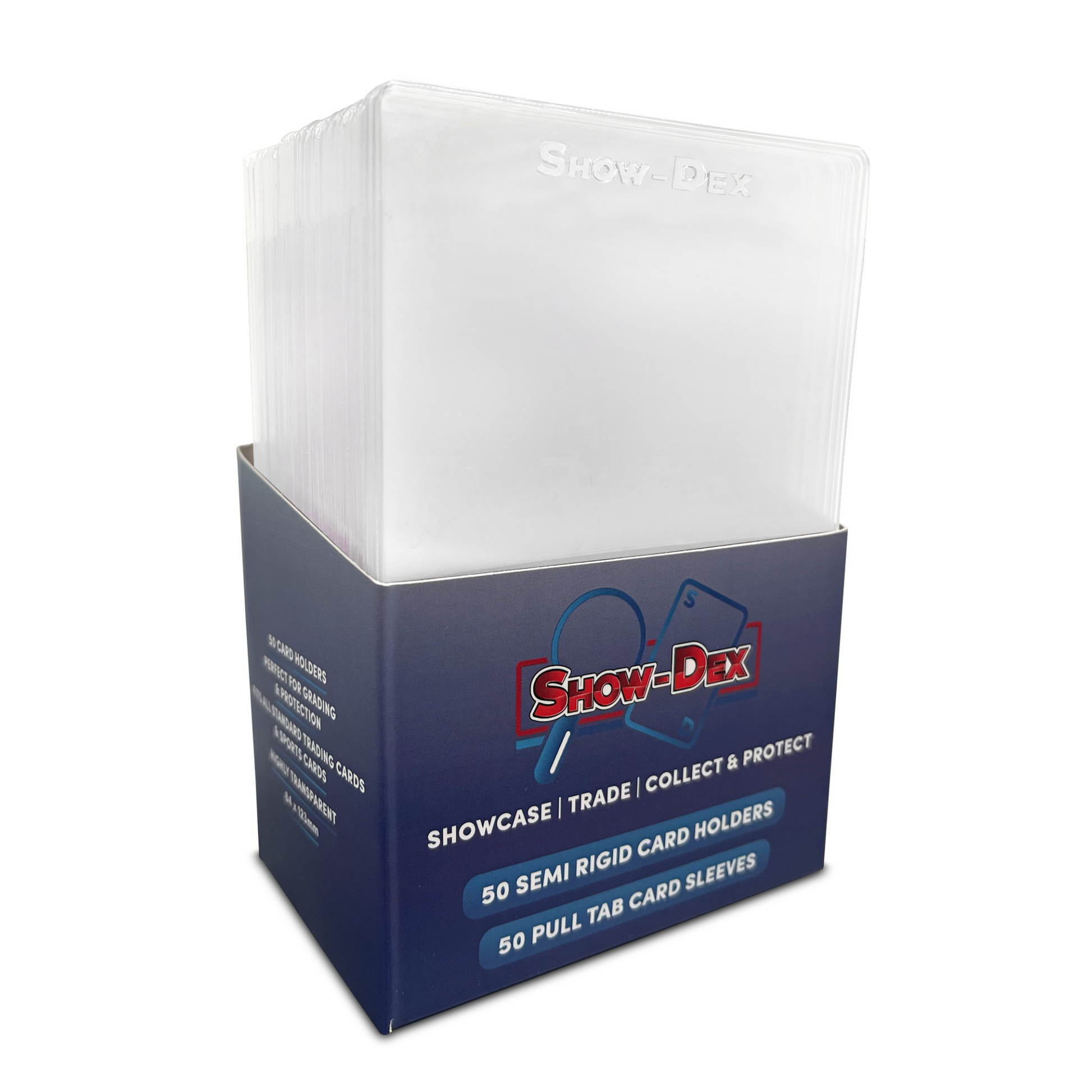 Show-Dex 50 Semi Rigids & Pull Tab Sleeves Show-Dex 50 Semi Rigids & Pull Tab Sleeves